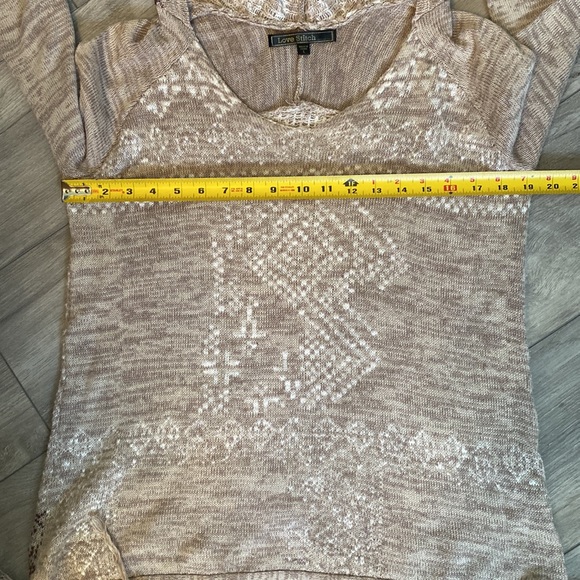 Love Stitch Hooded Fringe Sweater - Picture 8 of 9